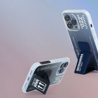 Apple iPhone 13 Pro Kılıf SkinArma Standlı Şeffaf Tasarımlı Taihi Kobai Kapak Siyah