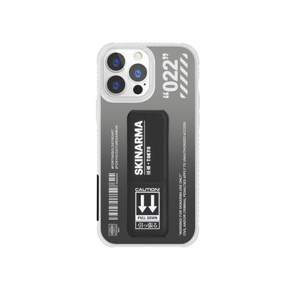 Apple iPhone 13 Pro Kılıf SkinArma Standlı Şeffaf Tasarımlı Taihi Kobai Kapak Siyah