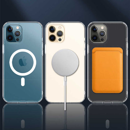 Apple iPhone 13 Pro Kılıf Wiwu Magnetic Crystal Kapak Renksiz