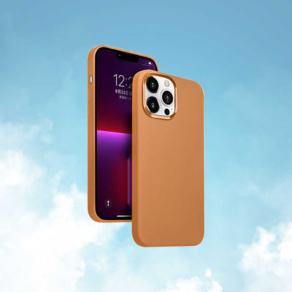 Apple iPhone 13 Pro Kılıf Wiwu M-safe Magnetic Silikon Kapak Turuncu