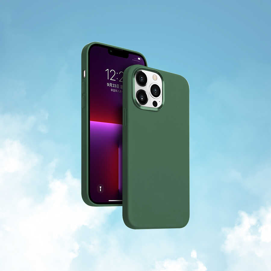 Apple iPhone 13 Pro Kılıf Wiwu M-safe Magnetic Silikon Kapak Siyah