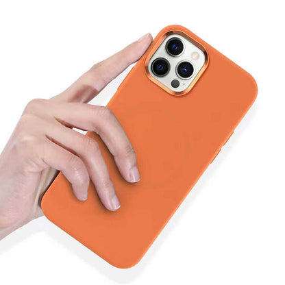 Apple iPhone 13 Pro Kılıf Wiwu M-safe Magnetic Silikon Kapak Pembe