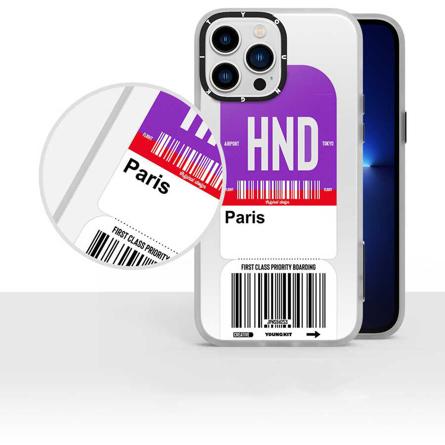 Apple iPhone 13 Pro Kılıf YoungKit Any Time Trip Serisi Kapak CL026 Hong Kong