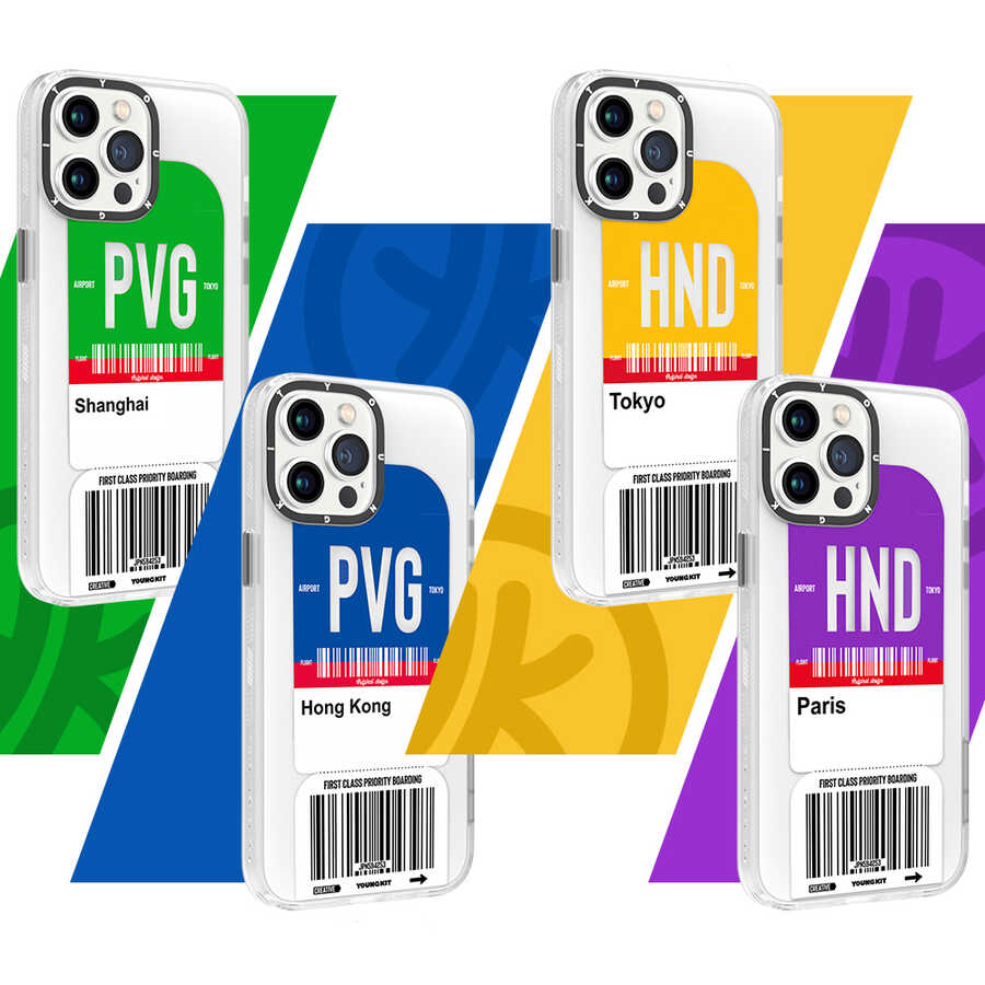 Apple iPhone 13 Pro Kılıf YoungKit Any Time Trip Serisi Kapak CL026 Hong Kong