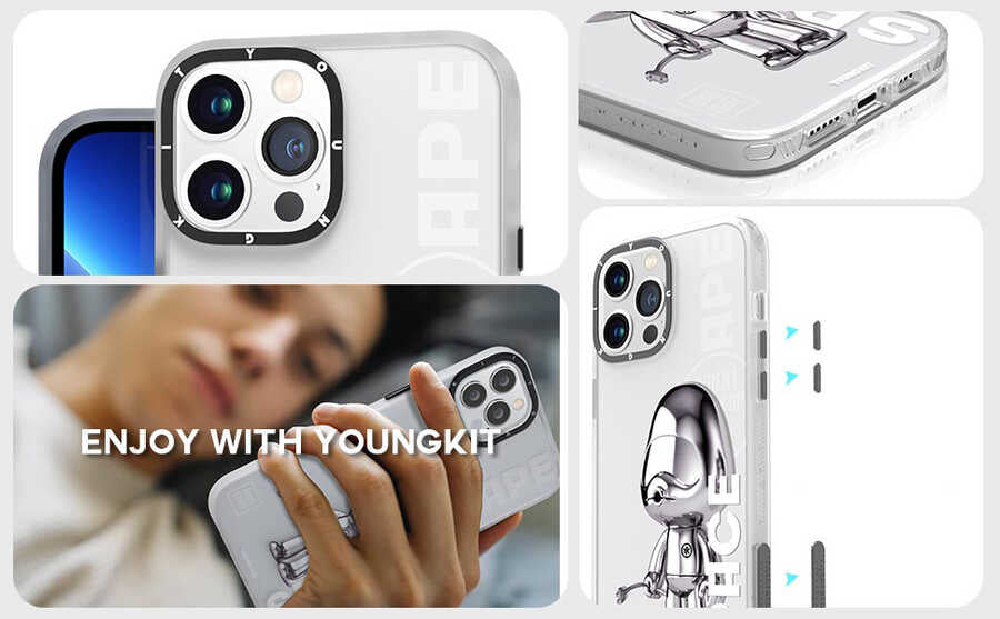 Apple iPhone 13 Pro Kılıf YoungKit Klasik Serisi Kapak CL001 Astronaut