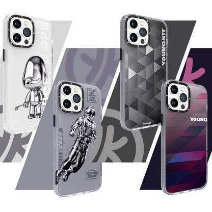 Apple iPhone 13 Pro Kılıf YoungKit Klasik Serisi Kapak IP001 Space Ape