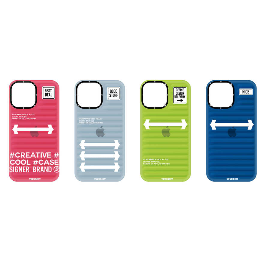 Apple iPhone 13 Pro Kılıf YoungKit Luggage FireFly Serisi Kapak Pembe