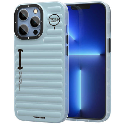 Apple iPhone 13 Pro Kılıf YoungKit Plain Coloured Serisi Kapak Mavi