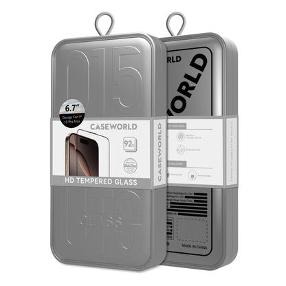 Apple iPhone 13 Pro Max CaseWorld HD Serisi 0.33mm Temperli Cam Ekran Koruyucu Şeffaf