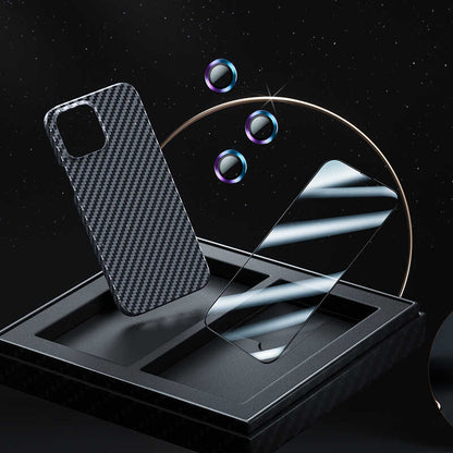 Apple iPhone 13 Pro Max Kılıf Benks Aramid M-safe 3 in 1 Set Siyah