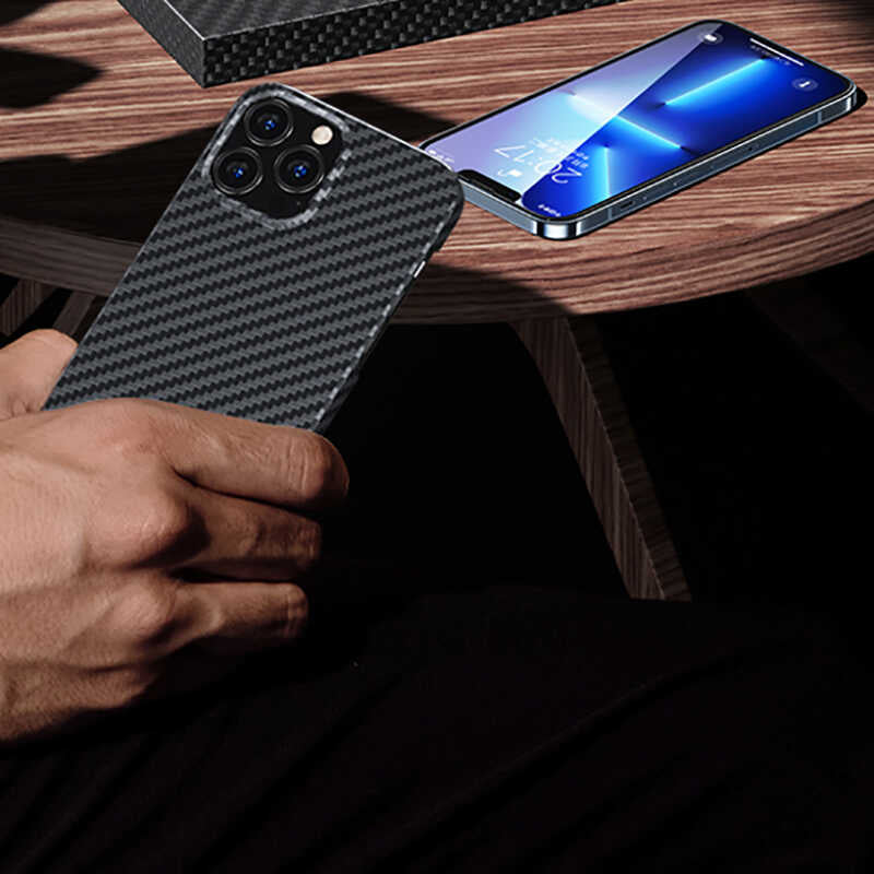 Apple iPhone 13 Pro Max Kılıf Benks Aramid M-safe 3 in 1 Set Siyah