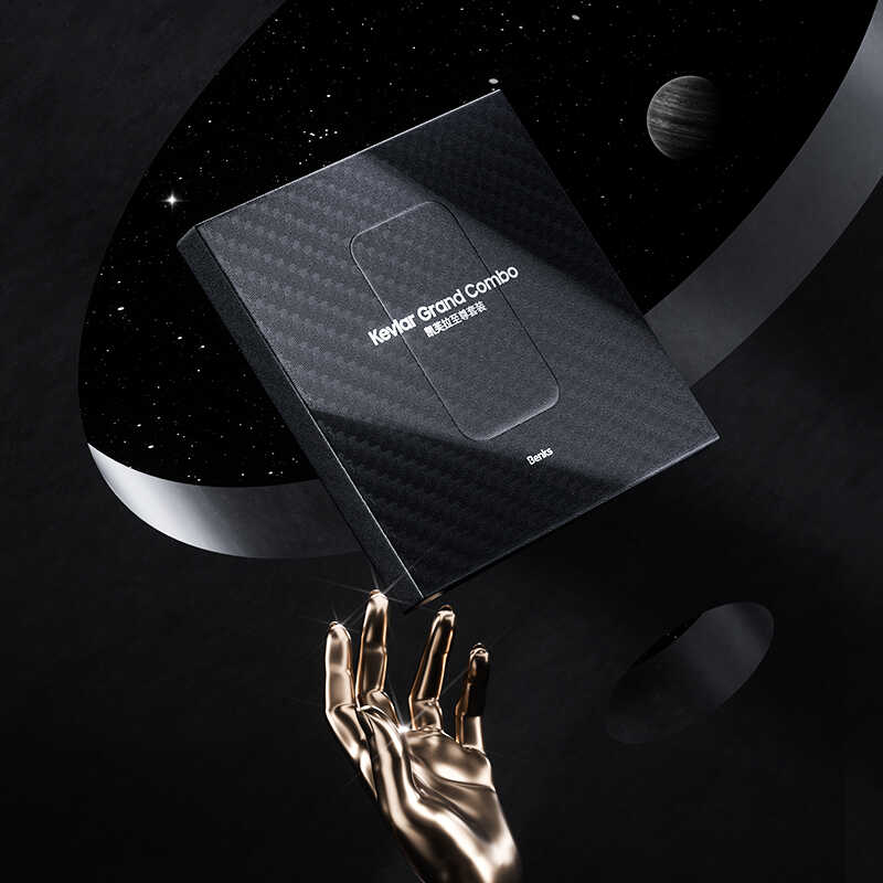 Apple iPhone 13 Pro Max Kılıf Benks Aramid M-safe 3 in 1 Set Siyah