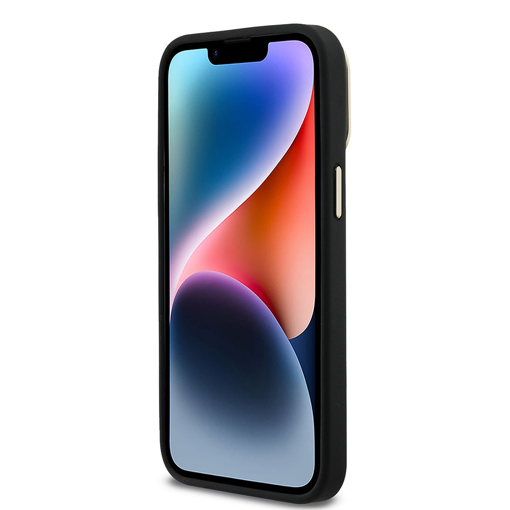 Apple iPhone 13 Pro Max Kılıf Guess Orjinal Lisanslı PU Deri 4G Desenli Metal Büyük 4G ve Yazı Logolu Kamera Standlı Kapak Mavi