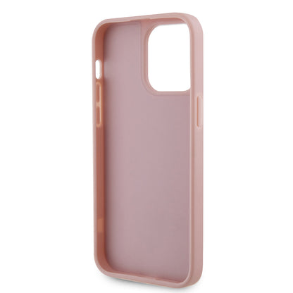 Apple iPhone 13 Pro Max Kılıf Guess Orjinal Lisanslı Taşlı Arka Yüzey Üçgen Logolu Kapak Siyah