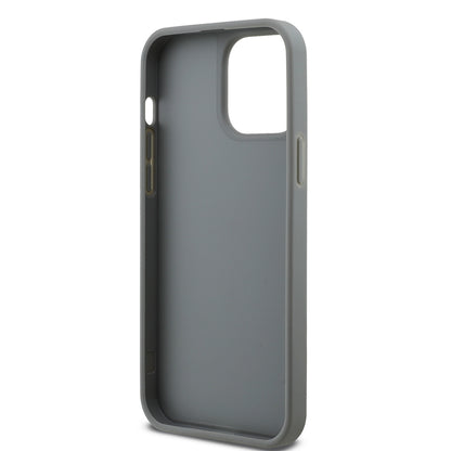 Apple iPhone 13 Pro Max Kılıf Guess Orjinal Lisanslı Taşlı Arka Yüzey Üçgen Logolu Kapak Pembe