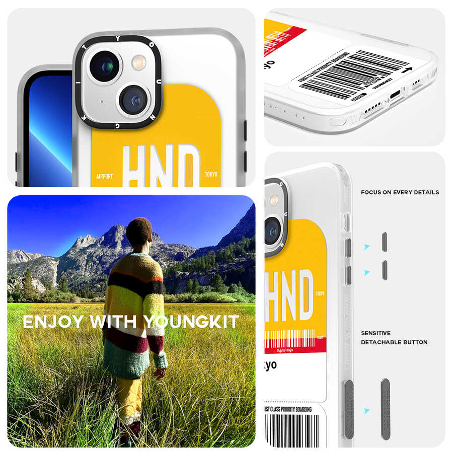 Apple iPhone 13 Kılıf YoungKit Any Time Trip Serisi Kapak CL025 Tokyo