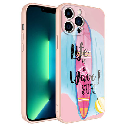 Apple iPhone 13 Pro Max Kılıf Kamera Korumalı Desenli Sert Silikon Zore Epoksi Kapak