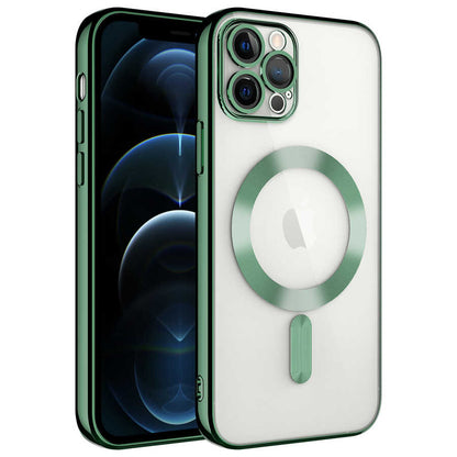 Apple iPhone 13 Pro Max Kılıf Kamera Korumalı M-safe Wireless Şarj Özellikli Zore Demre Kapak