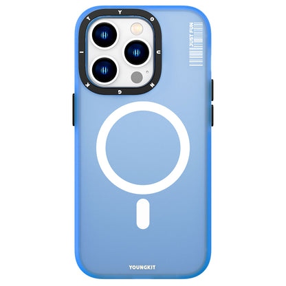 Apple iPhone 13 Pro Max Kılıf M-safe Şarj Özellikli Youngkit Colored Sand Serisi Kapak Derin Mor