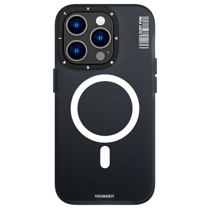 Apple iPhone 13 Pro Max Kılıf M-safe Şarj Özellikli Youngkit Colored Sand Serisi Kapak Derin Mor