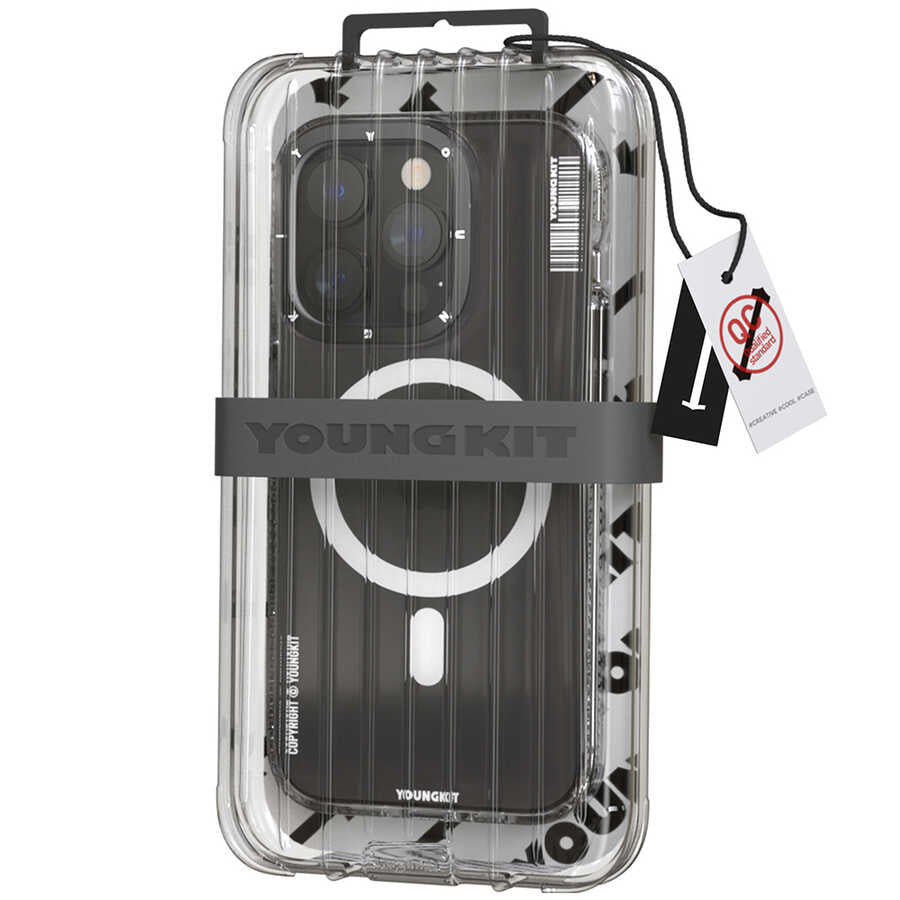 Apple iPhone 13 Pro Max Kılıf M-safe Şarj Özellikli YoungKit Exquisite Serisi Kapak Siyah