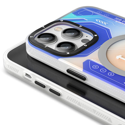 Apple iPhone 13 Pro Max Kılıf M-safe Şarj Özellikli YoungKit Metaverse Serisi Kapak Mavi