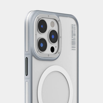 Apple iPhone 13 Pro Max Kılıf M-safe Şarj Özellikli Youngkit Rock Sand Serisi Kapak Siyah