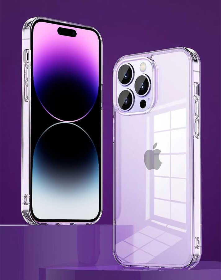 Apple iPhone 13 Pro Max Kılıf Şeffaf Airbag Tasarımlı Wiwu ZCC-108 Concise Serisi Kapak Renksiz