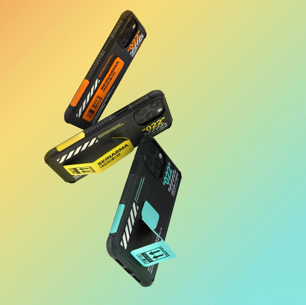 Apple iPhone 13 Pro Max Kılıf SkinArma Standlı Deri Görünümlü Shingoki Kapak Sarı