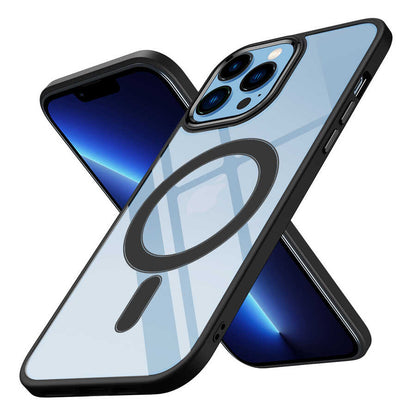 Apple iPhone 13 Pro Max Kılıf Wireless Şarj Özellikli Zore Krom M-safe Silikon Kapak