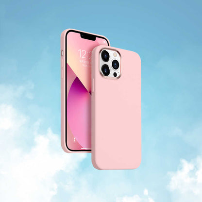 Apple iPhone 13 Pro Max Kılıf Wiwu M-safe Magnetic Silikon Kapak Turuncu