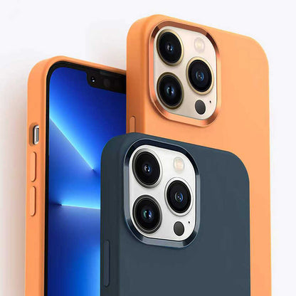 Apple iPhone 13 Pro Max Kılıf Wiwu M-safe Magnetic Silikon Kapak Mavi