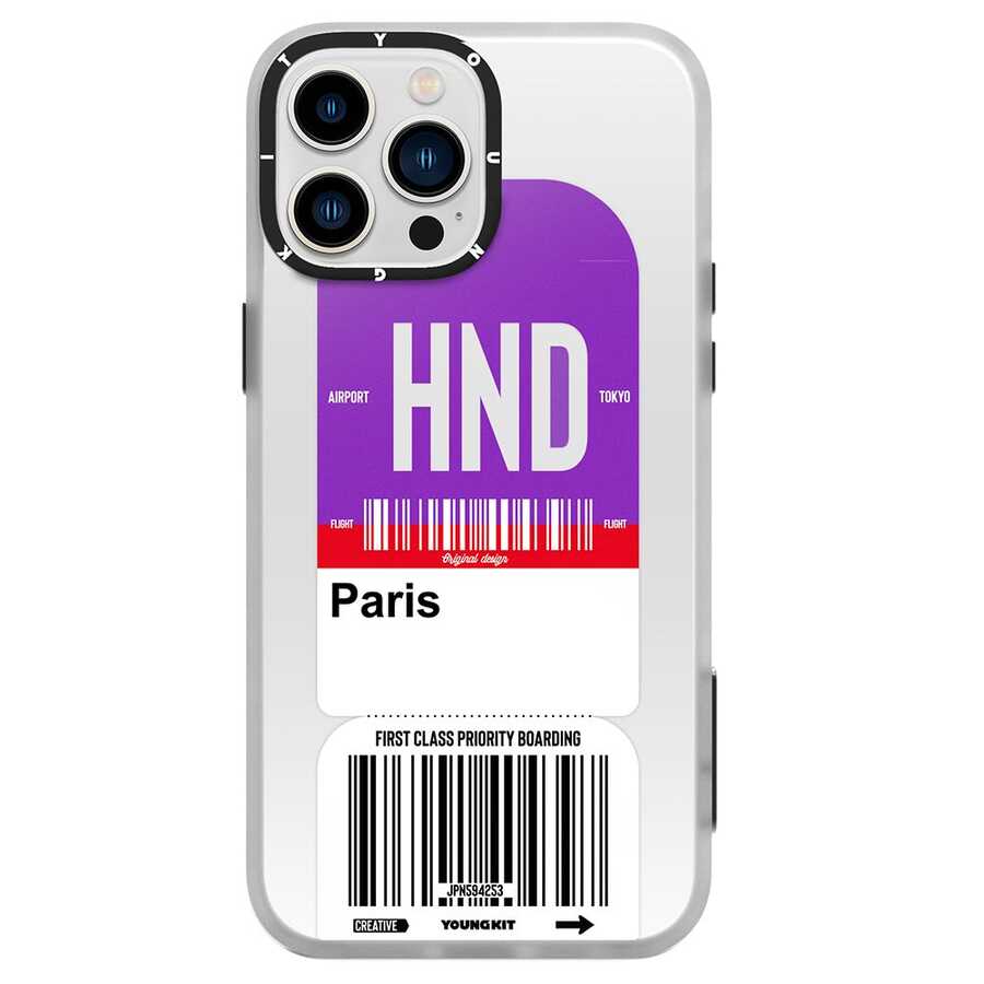 Apple iPhone 13 Pro Max Kılıf YoungKit Any Time Trip Serisi Kapak CL027 Paris