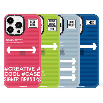 Apple iPhone 13 Pro Max Kılıf YoungKit Luggage FireFly Serisi Kapak Mavi Açık