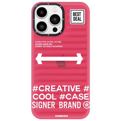 Apple iPhone 13 Pro Max Kılıf YoungKit Luggage FireFly Serisi Kapak Pembe