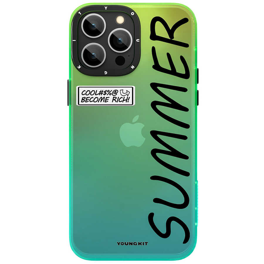 Apple iPhone 13 Pro Max Kılıf YoungKit Summer Serisi Kapak Turuncu