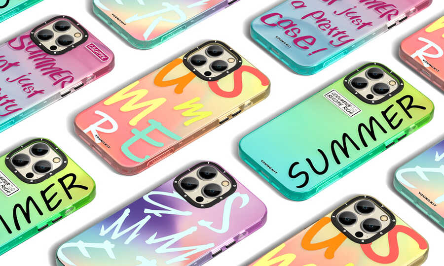 Apple iPhone 13 Pro Max Kılıf YoungKit Summer Serisi Kapak Turuncu