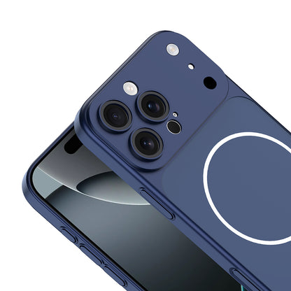 Apple iPhone 13 Pro Max Kılıf Zore M-Safe Şarj Özellikli Kamera Korumalı Spark Kapak Turuncu