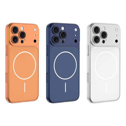 Apple iPhone 13 Pro Max Kılıf Zore M-Safe Şarj Özellikli Kamera Korumalı Spark Kapak Mavi