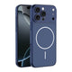 Apple iPhone 13 Pro Max Kılıf Zore M-Safe Şarj Özellikli Kamera Korumalı Spark Kapak Mavi