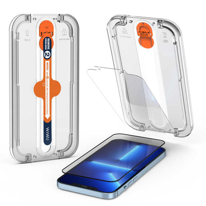 Apple iPhone 13 Pro Max Wiwu Easy İnstall iVista Super Hardness Ekran Koruyucu Siyah