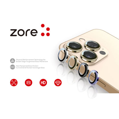 Apple iPhone 13 Pro Max Zore CL-12 Premium Safir Parmak İzi Bırakmayan Anti-Reflective Kamera Lens Koruyucu Yeşil