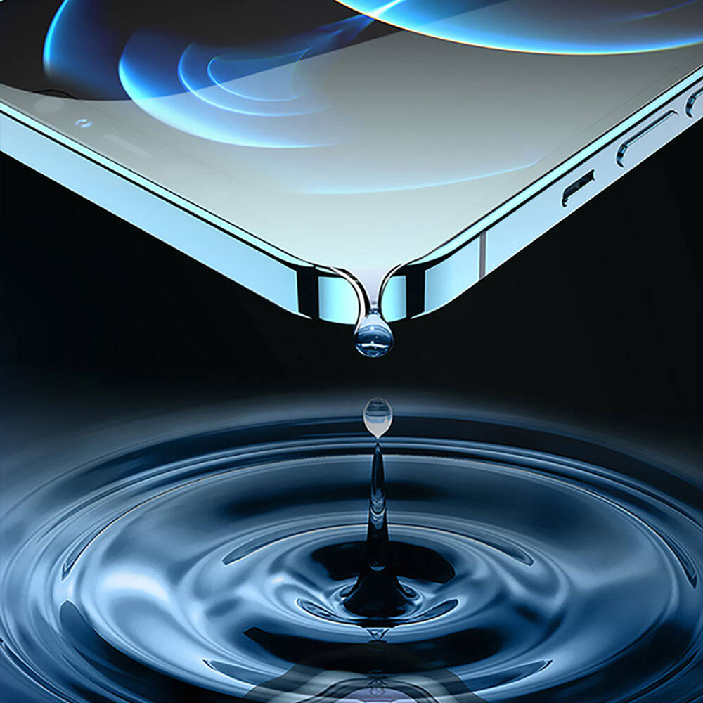 Apple iPhone 13 Recci RSP-A10 HD Temperli Cam Ekran Koruyucu + Kolay Uygulama Aparatlı Siyah