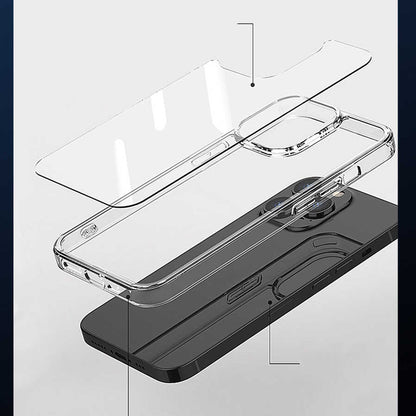 Apple iPhone 13 Wiwu M-safe Şarj Özellikli Lens Korumalı Şeffaf Silikon Kapak Mavi