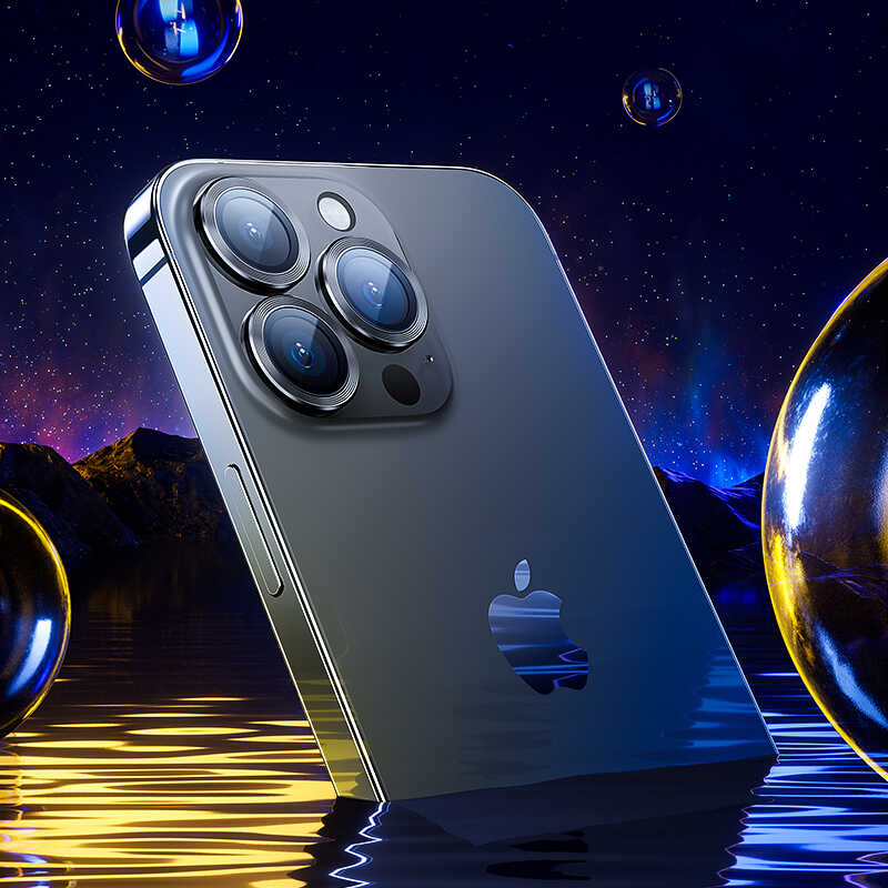 Apple iPhone 14 Benks New KR Kamera Lens Koruyucu Mavi