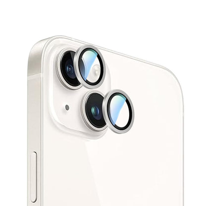 Apple iPhone 14 CaseWorld Alloy Serisi Oleofobik Anti Reflective Kamera Lens Koruyucu Gümüş