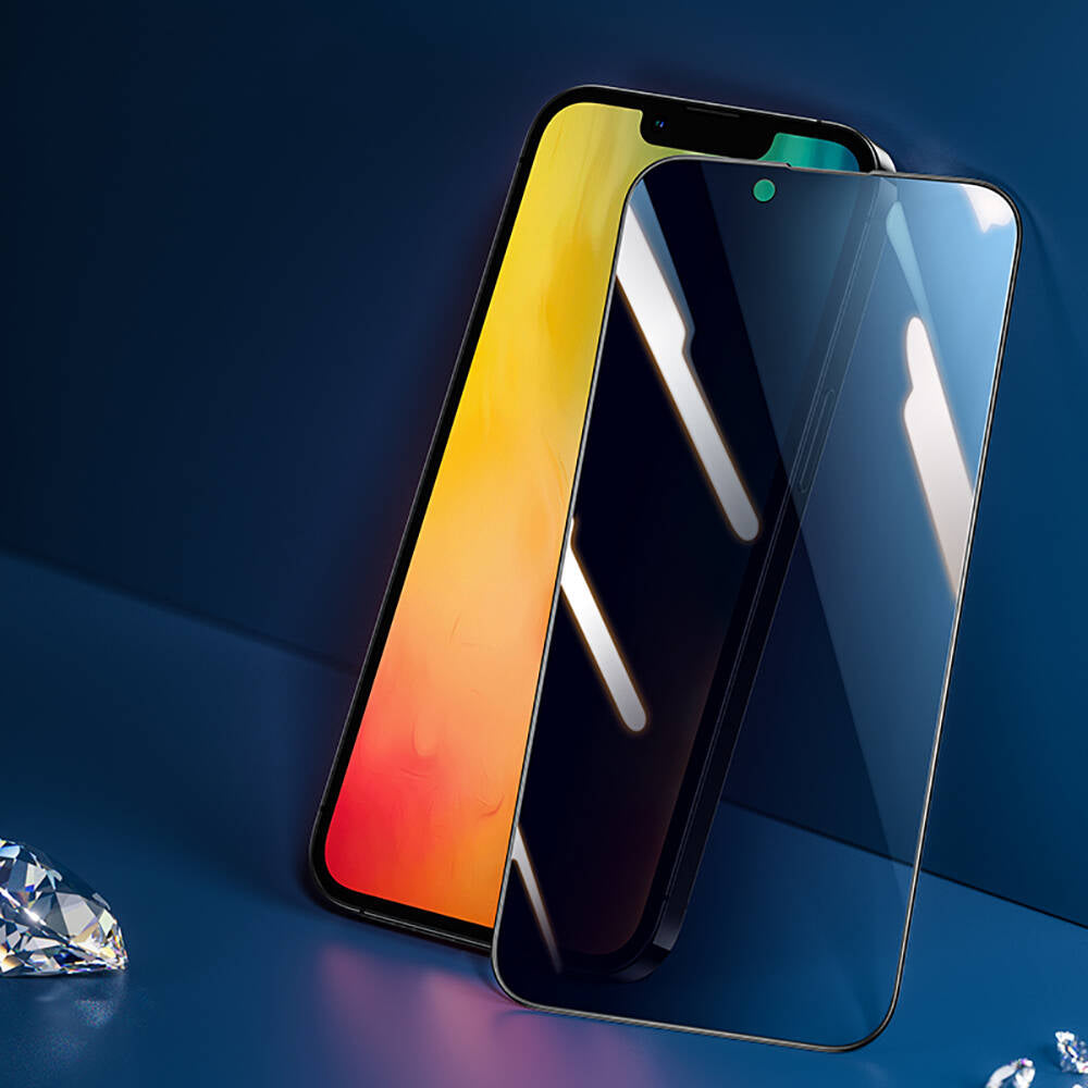 Apple iPhone 14 Hidrofobik Ve Oleofobik Özellikli Benks Privacy Air Shield Ekran Koruyucu 10'lu Paket Şeffaf