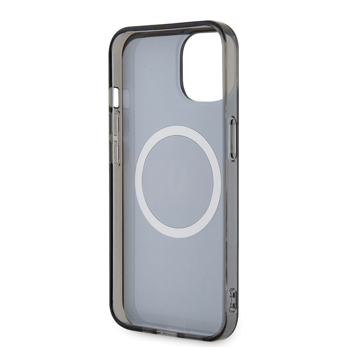 Apple iPhone 14 Kılıf Ferrari Orjinal Lisanslı M-safe Şarj Özellikli Yatay Çizgili Dizayn Kapak Siyah