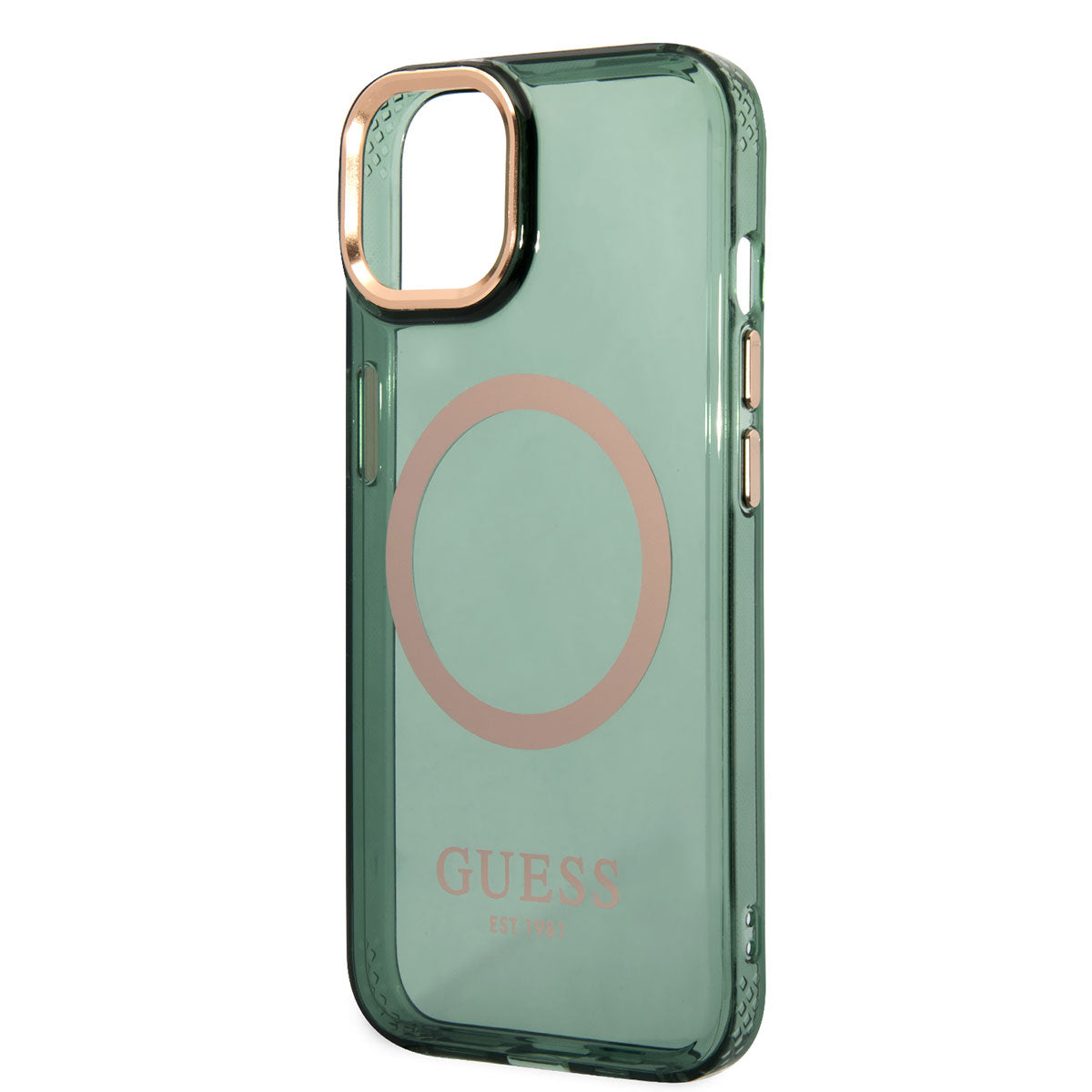 Apple iPhone 14 Kılıf GUESS M-safe Şarj Özellikli Airbagli Dizayn Kapak Yeşil