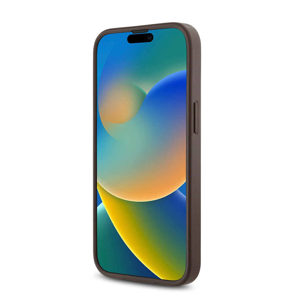 Apple iPhone 14 Kılıf Guess Orjinal Lisanslı M-safe Şarj Özellikli Gül Baskılı 4G Desenli Yazı Logolu Kapak Siyah